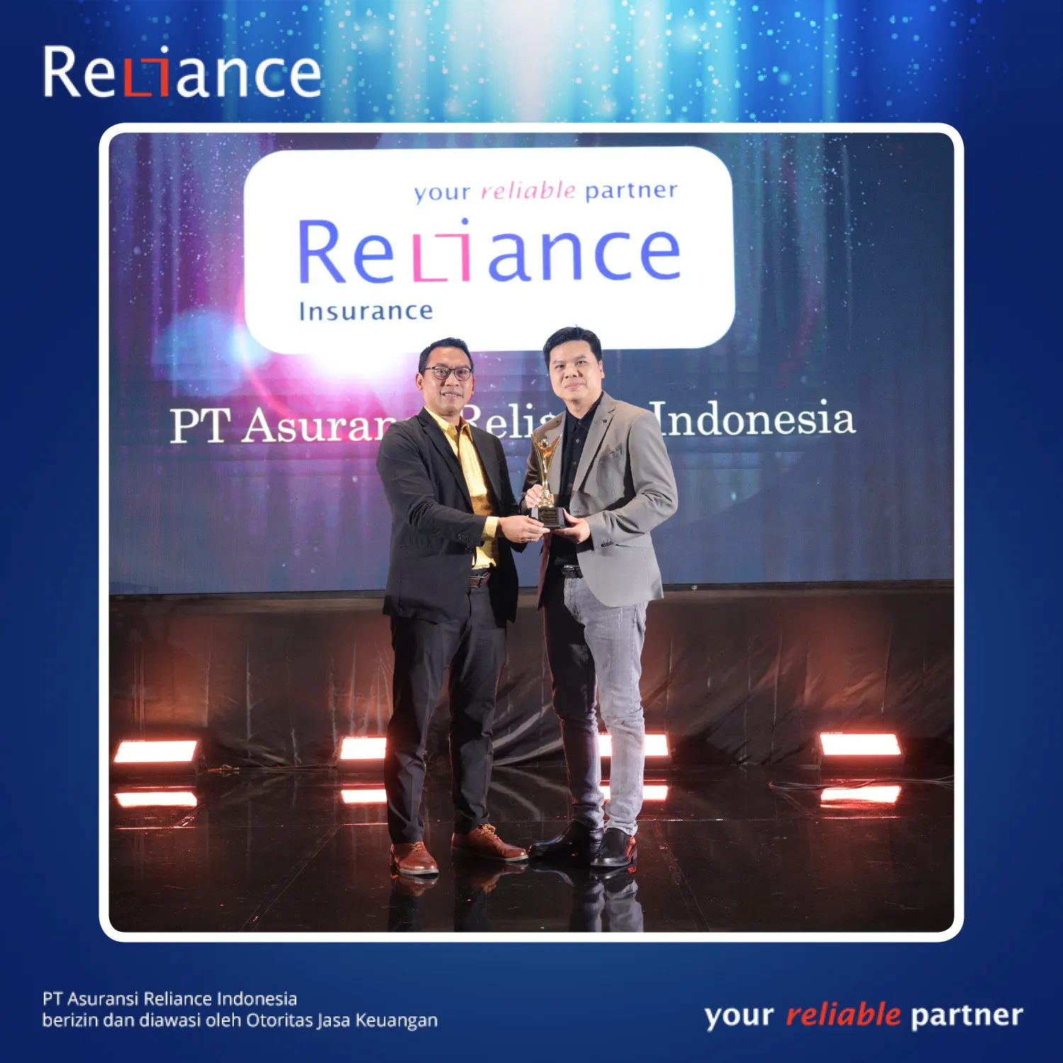 Bapak Wandri mewakili Reliance Raih AAUI The Most Inspiring Agent Award 2024