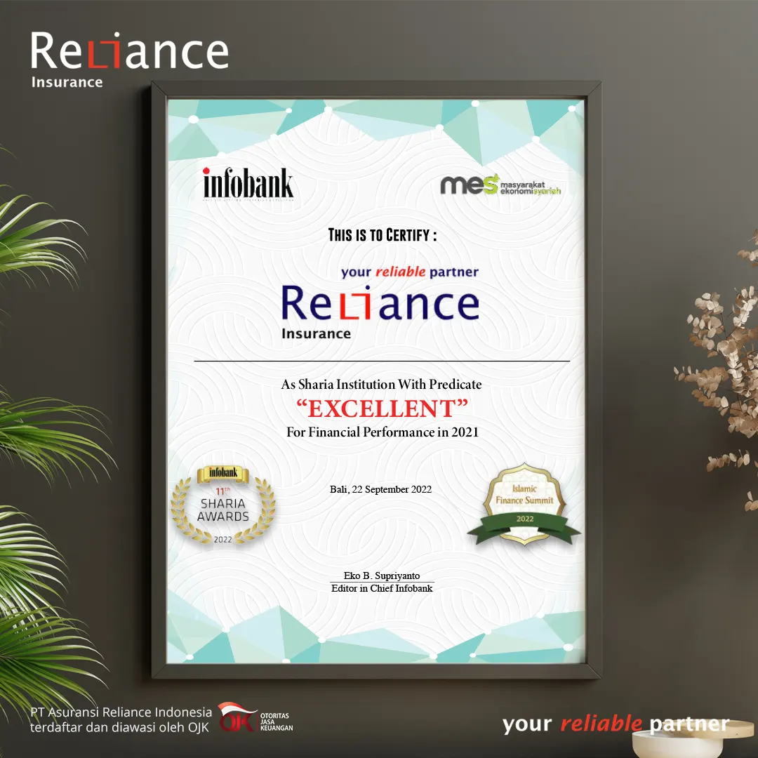 Asuransi Reliance Raih Penghargaan Infobank Sharia Awards 2022