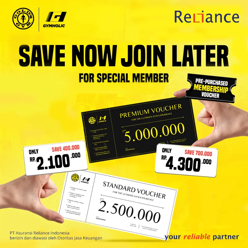 Voucher Gold's Gym untuk Peserta Reliance